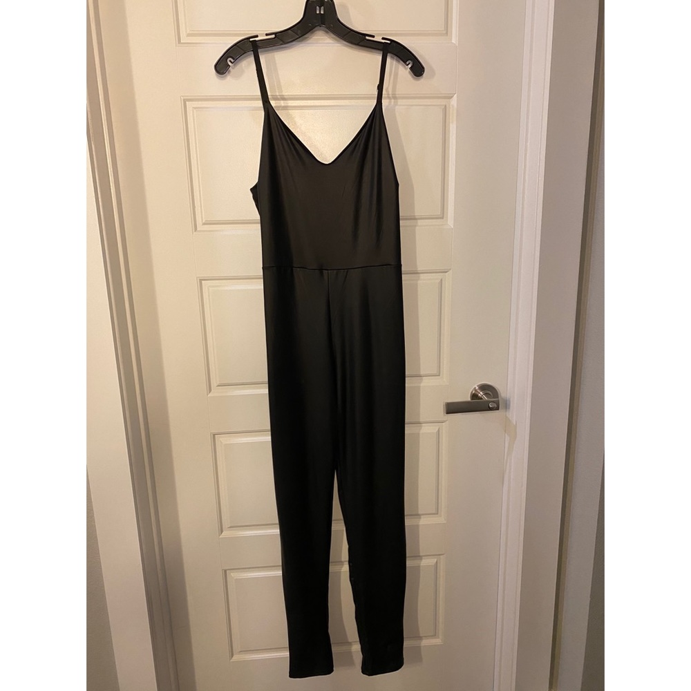 Black Leather Jumpsuit